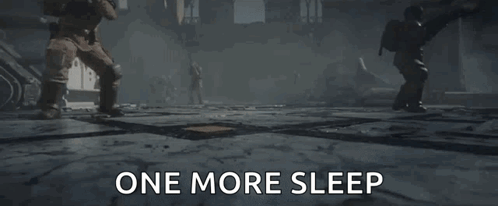 Group of Soldiers Saying One More Sleep