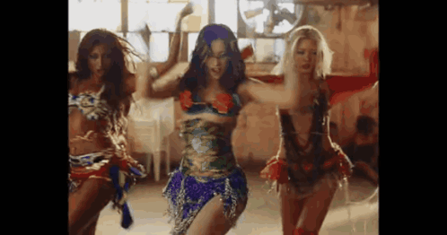 Group Of Women Dancing In A Room GIF