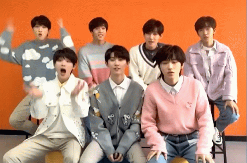 Group Of Young Boys Posing GIF