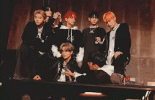 Group Of Young Men On Stage GIF
