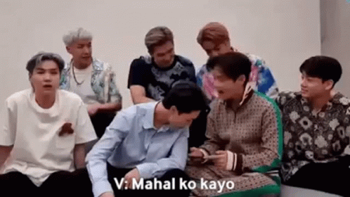 Group Of Young Men Sitting GIF