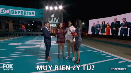 Group On Football Field With Fox Deportes GIF