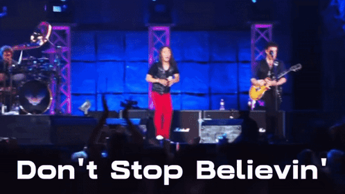 Group on Stage Don't Stop Believin