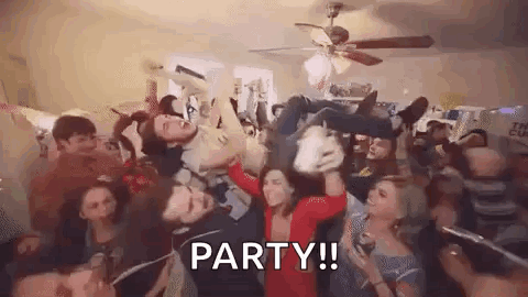 Group Party Man Thrown in the Air