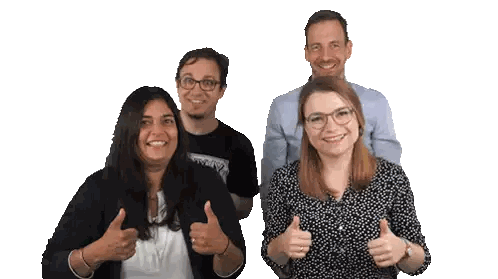Group Posing and Giving Thumbs Up