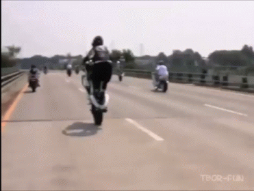 Group Riding Motorcycles On Highway Tbcr-Fun GIF