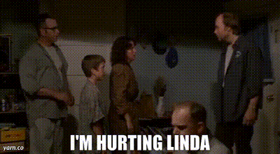 Group Saying I'm Hurting Linda GIF