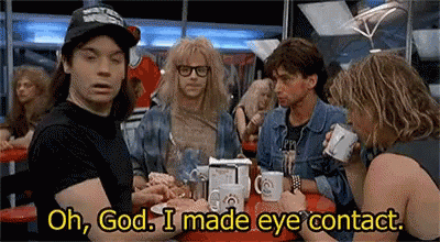 Group Sitting At Diner Table Talking GIF
