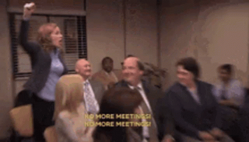 Group Sitting at Table with Never Ending