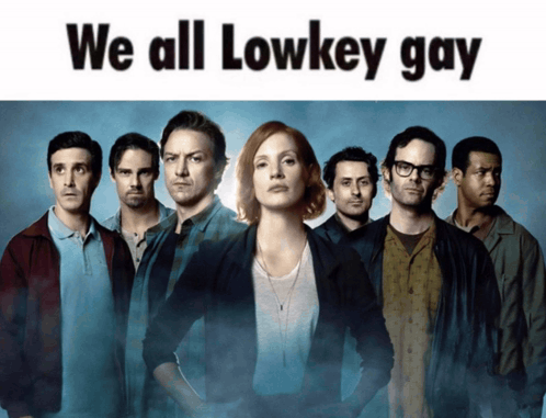 Group Standing We All Lowkey Gay