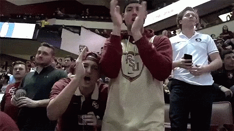 Group Watching Basketball FSU Shirt