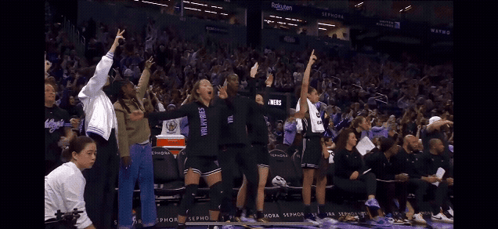 Group Wearing Valkyries Jerseys Dancing GIF