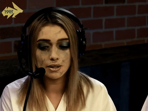 Grow Up Woman With Scary Makeup GIF