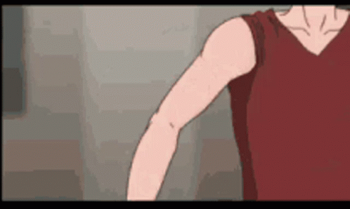 Growing Muscles Of Cartoon Man GIF
