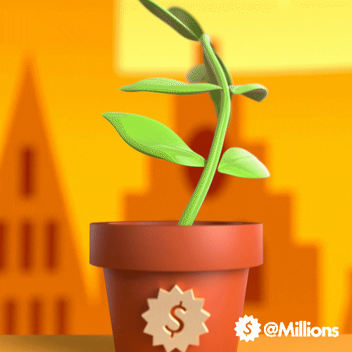 Growing Plant Money Shoots Mobile Art GIF