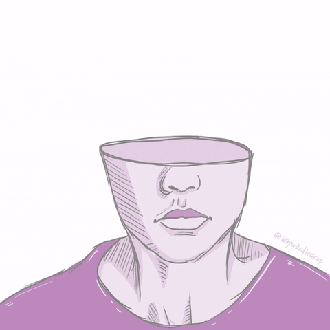 Growing Plant On Human Head Digital Art GIF