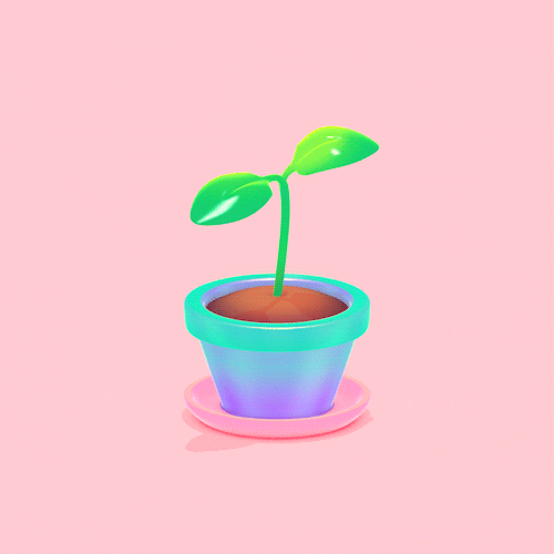 Growing Plant Sapling Light Wiggle GIF