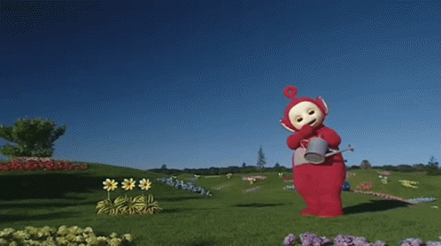 Growing Sunflower Of Po Teletubby GIF