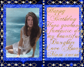 Grown Up Happy Birthday Daughter Glittery Graphics Design GIF