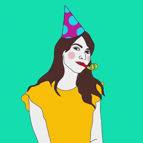 Grown Up Happy Birthday Daughter Party Hat GIF