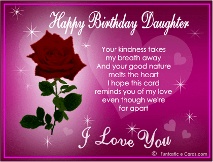 Grown Up Happy Birthday Daughter Purple Design GIF
