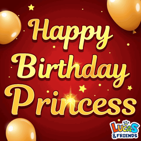 Grown Up Happy Birthday Princess Daughter Mobile Art GIF