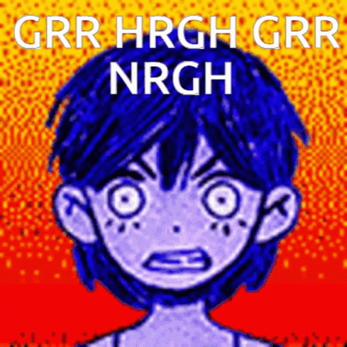 Grr Blue Omori GIF