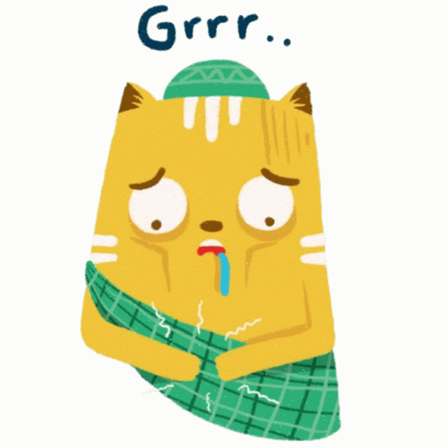 Grr Drooling Cat GIF