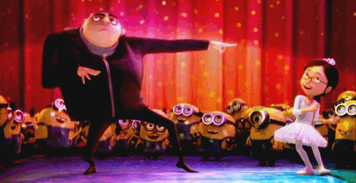 Gru Dancing Along With Minions And Margo GIF