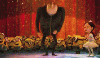 Gru Dancing Featuring Minions Margo Edith Agnes GIF