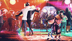 Gru Dancing With Man Alongside Margo And Antonio GIF