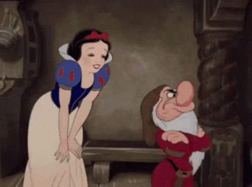 Grumpy With Snow White GIF
