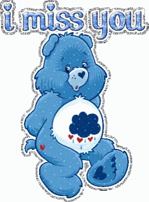 Grumpy Care Bear I Miss You GIF