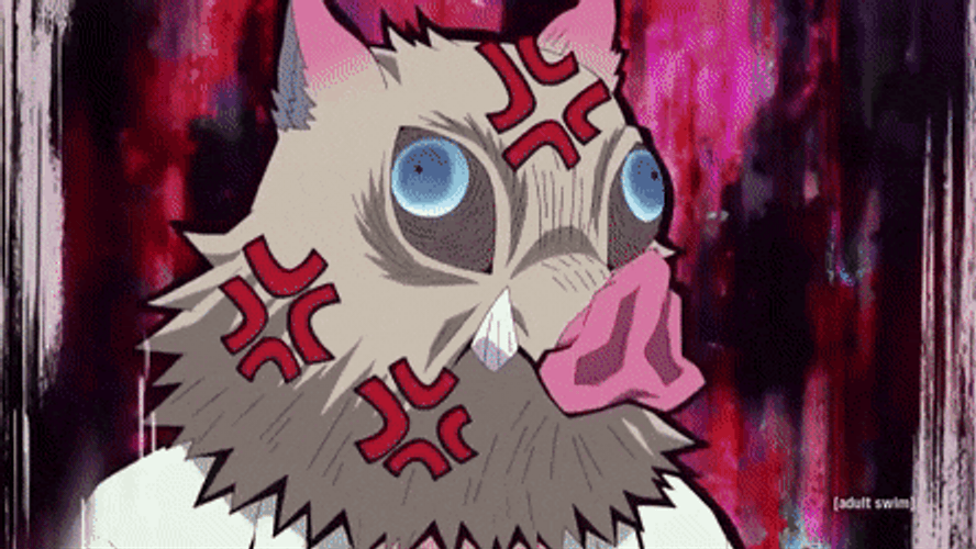 Grumpy Demon Slayer Hashibira Inosuke GIF