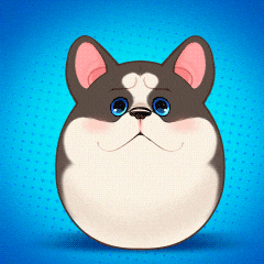 Grumpy Dog Getting Head Pats GIF