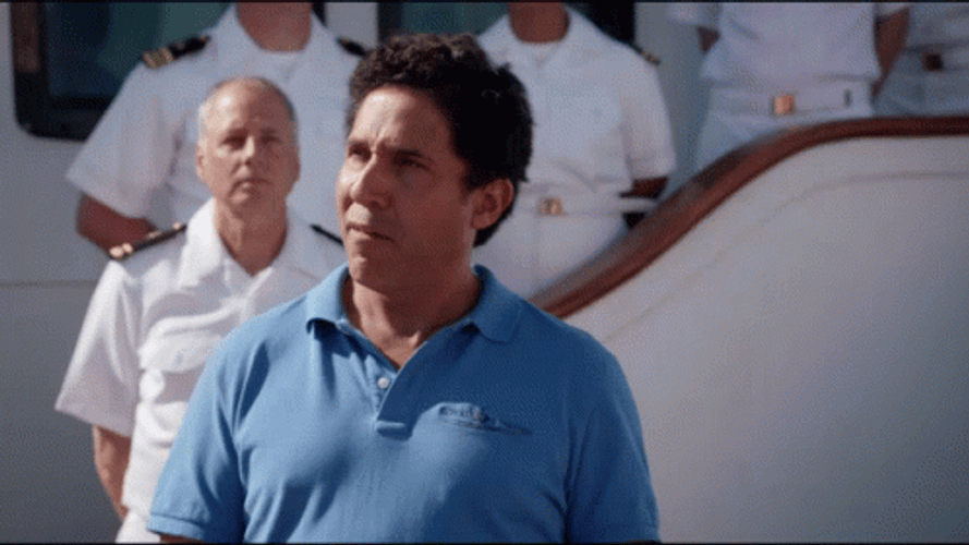 Grumpy Man Looks GIF