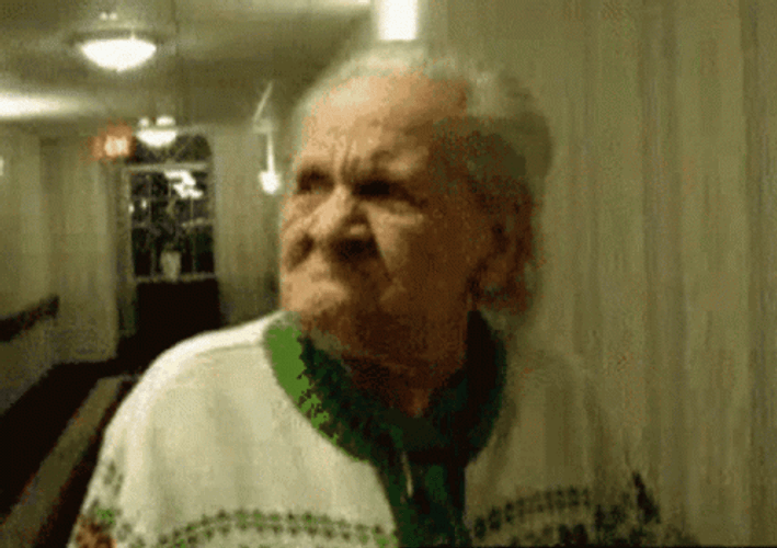 Grumpy Mood Granny GIF