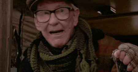 Grumpy Old Man Just Finishing Breakfast GIF