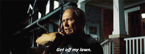Grumpy Old Men Clint Eastwood Get Off GIF
