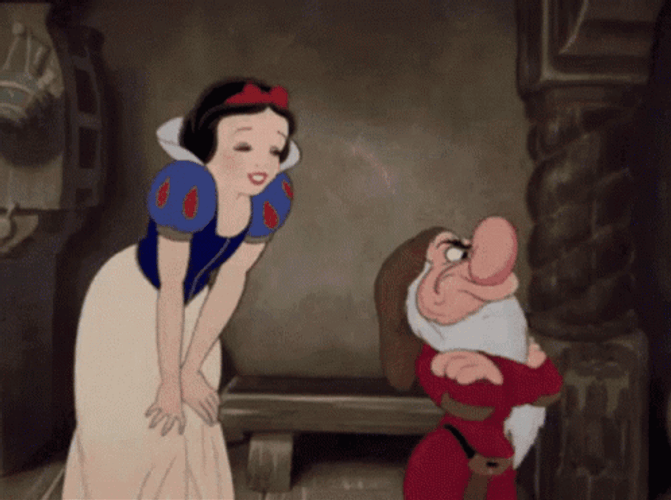 Grumpy With Snow White GIF