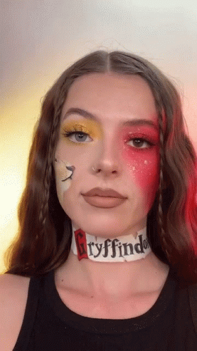 Gryffindor Face Paint GIF