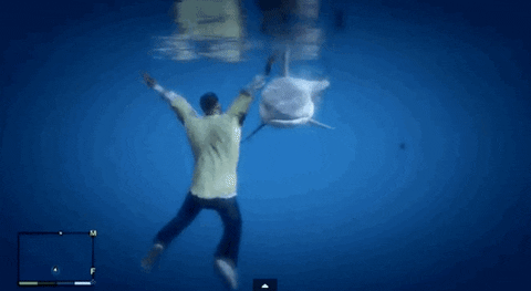 Gta Guy Shark Encounter GIF