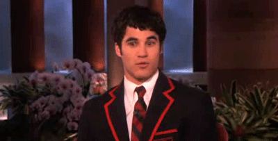 Gtfo Darren Criss Pointing Back GIF