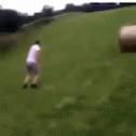 Gtfo Jumping Over A Huge Hay Bale GIF