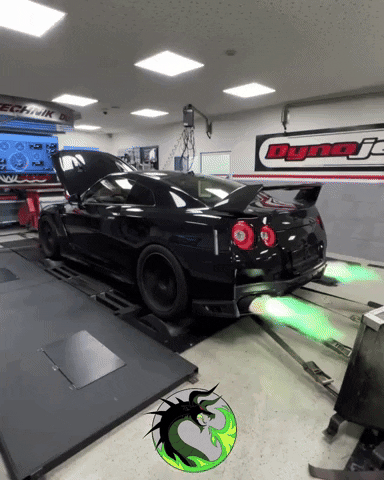 Gtr Black Green Flame GIF