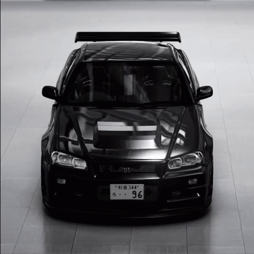 Gtr R34 Black Light GIF