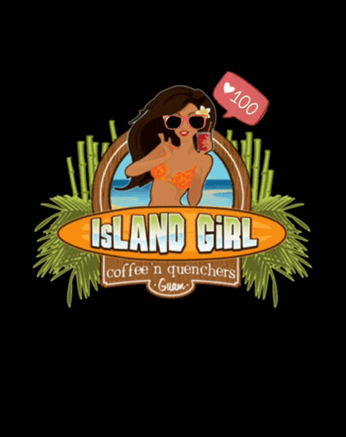 Guam Coffee Island Girl Icon GIF