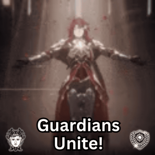 Guardians Unite Poster With Woman in Armor
