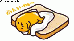 Gudetama Lazy Egg Sandwich Chill GIF