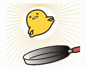 Gudetama Lazy Egg Frying Fan GIF
